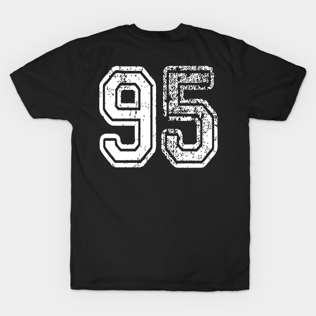 Number 95 Grungy in white by Sterling